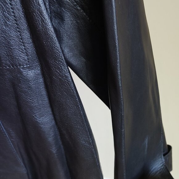 DKNY Black Leather Jacket - Size M - Picture 6 of 9